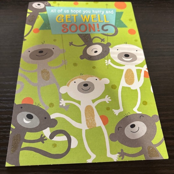 Animal Get Well Card - Picture 1 of 2